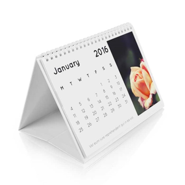 einfacher Kalender mit Bookcover-Aufsteller