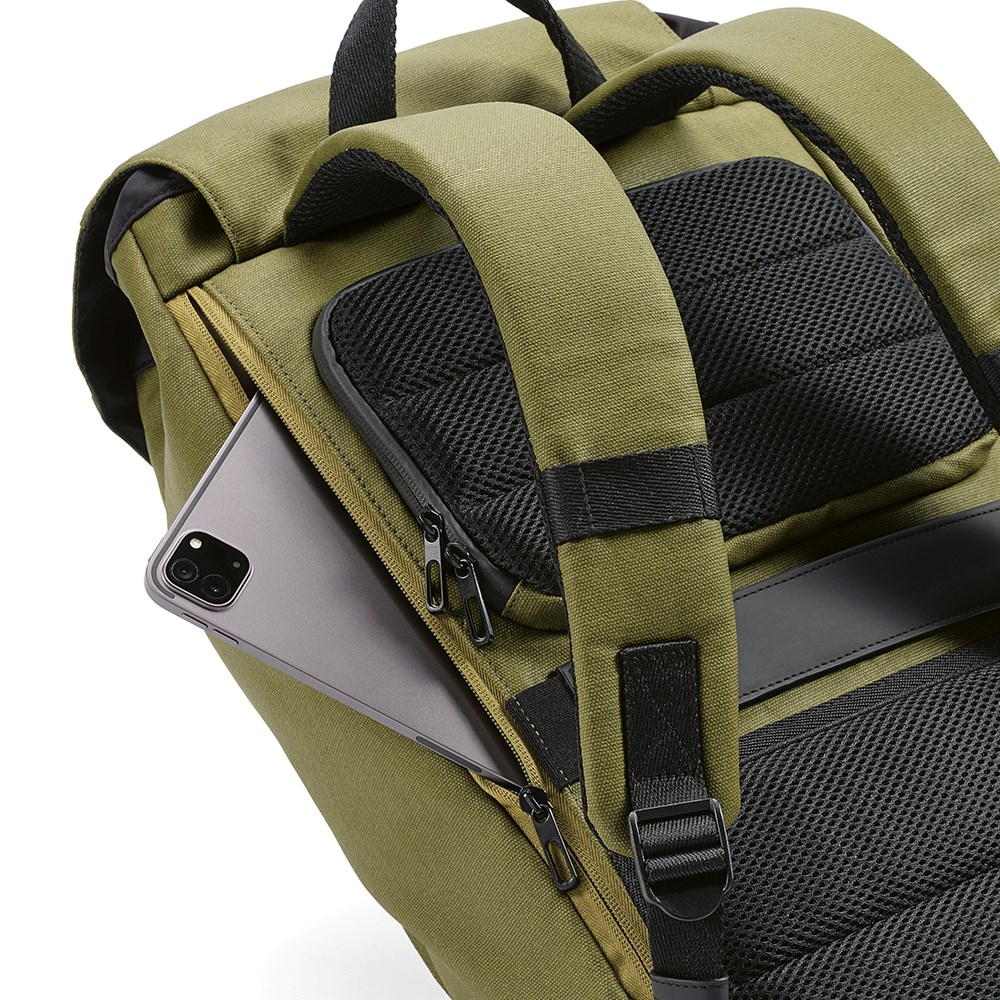 Copenhagen Laptop Rucksack 20L recy. Baumwolle 240 gsm  - Armeegrün