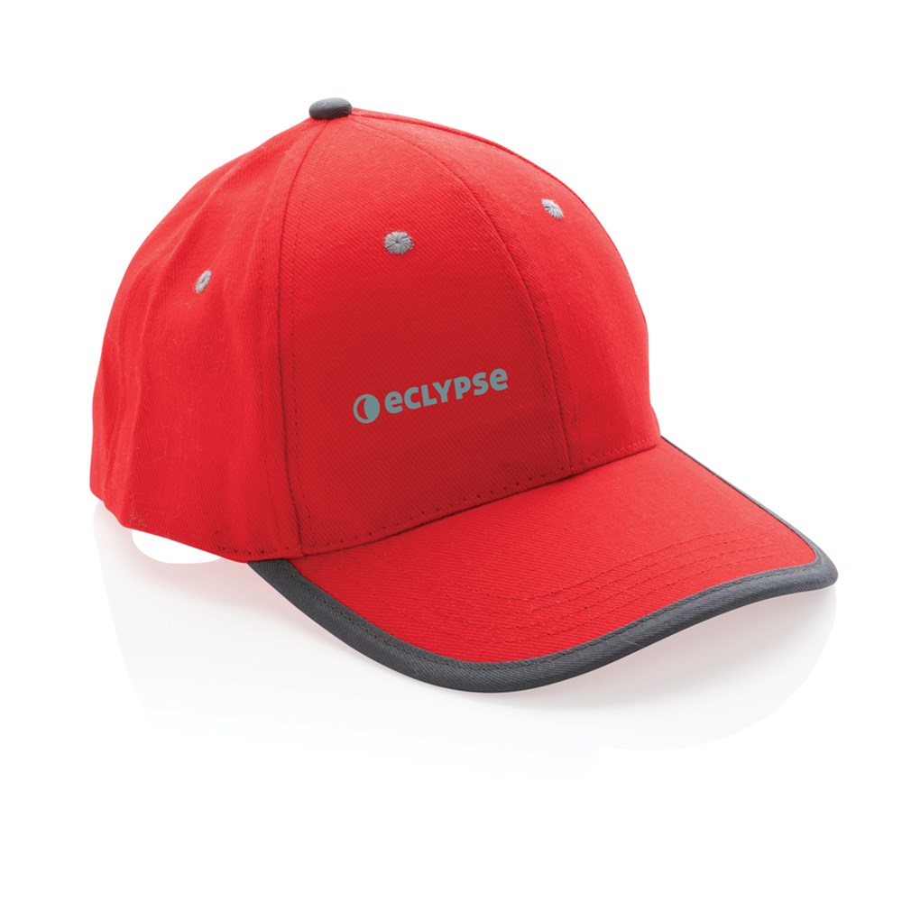 Impact AWARE™ 280gr Brushed rCotton 6 Panel Kontrast-Cap