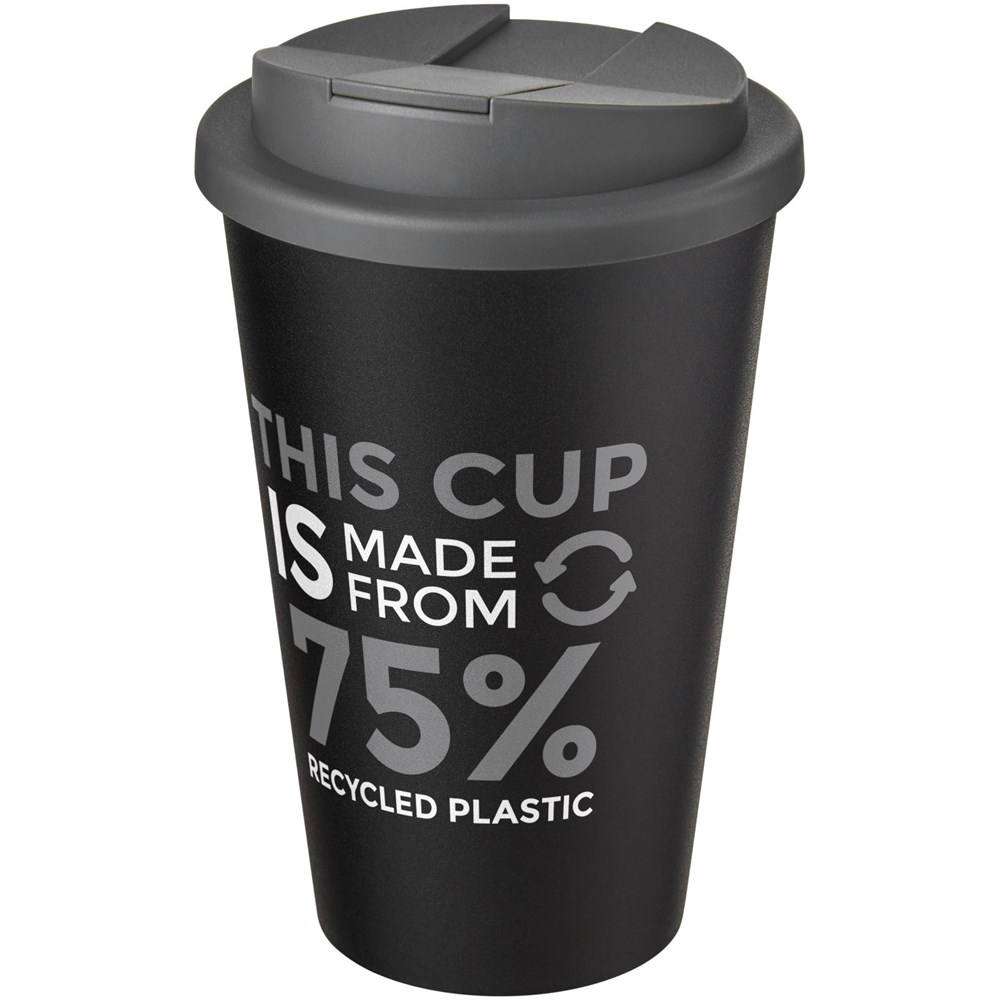 Americano® Eco 350 ml recycelter Becher mit auslaufsicherem Deckel