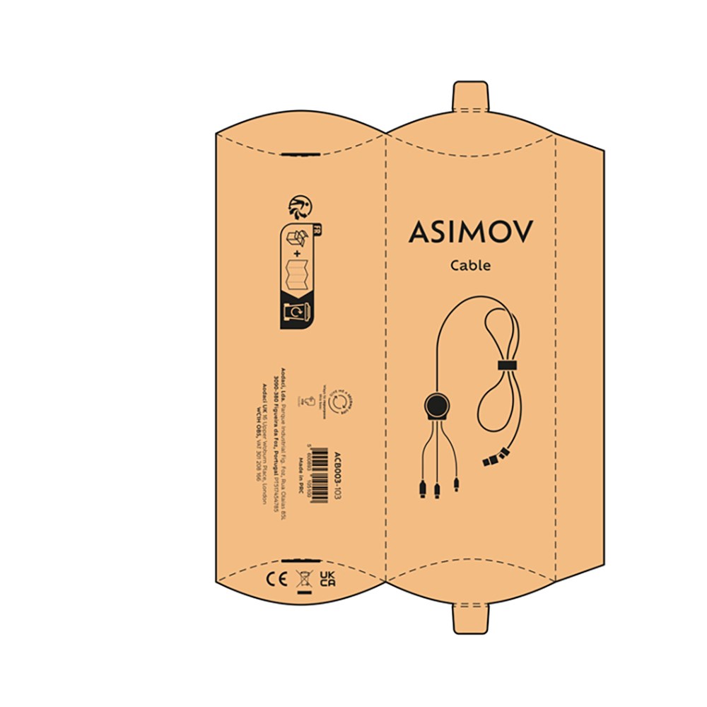 Asimov Ladekabel rPET 5 in 1 - Schwarz